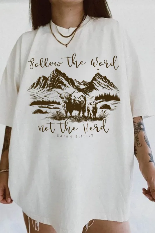 Follow the Word Not the Herd Tee For Women sold by Fancy Tees