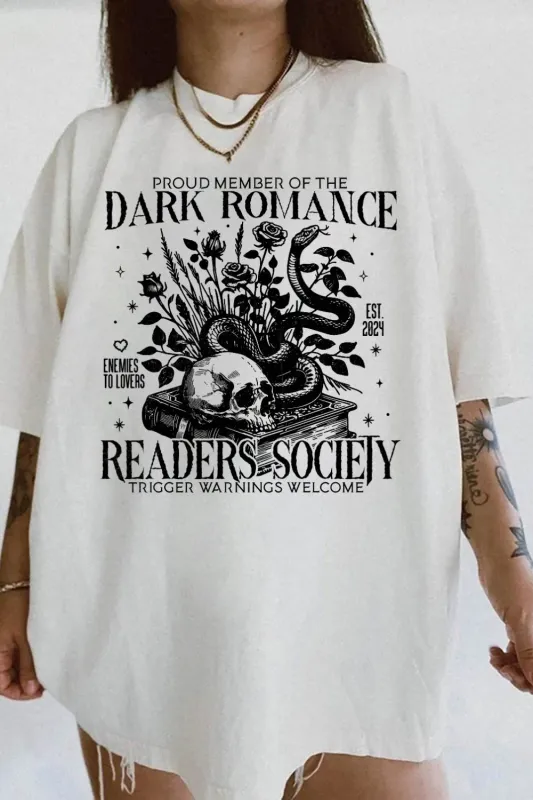 Dark Romance Readers Society Tee For Women sold by Fancy Tees