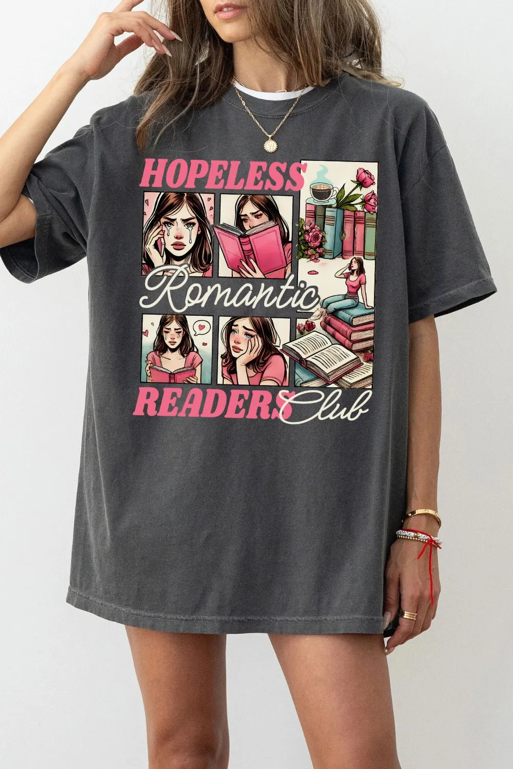 Hopeless Romantic Readers Book Club Tee For Women sold by Fancy Tees