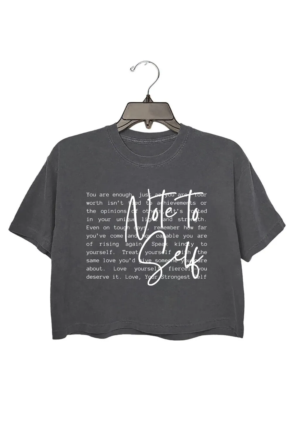 Note To Self Love yourself Crop Top For Women sold by Fancy Tees