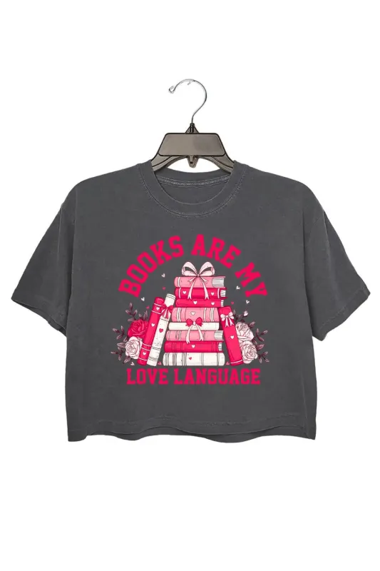 Books Are My Love Language Crop Top For Women sold by Fancy Tees