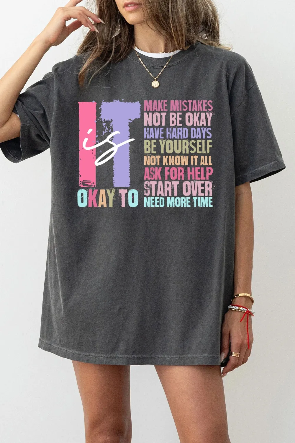 Retro It's Okay To Make Mistakes Tee For Women sold by Fancy Tees
