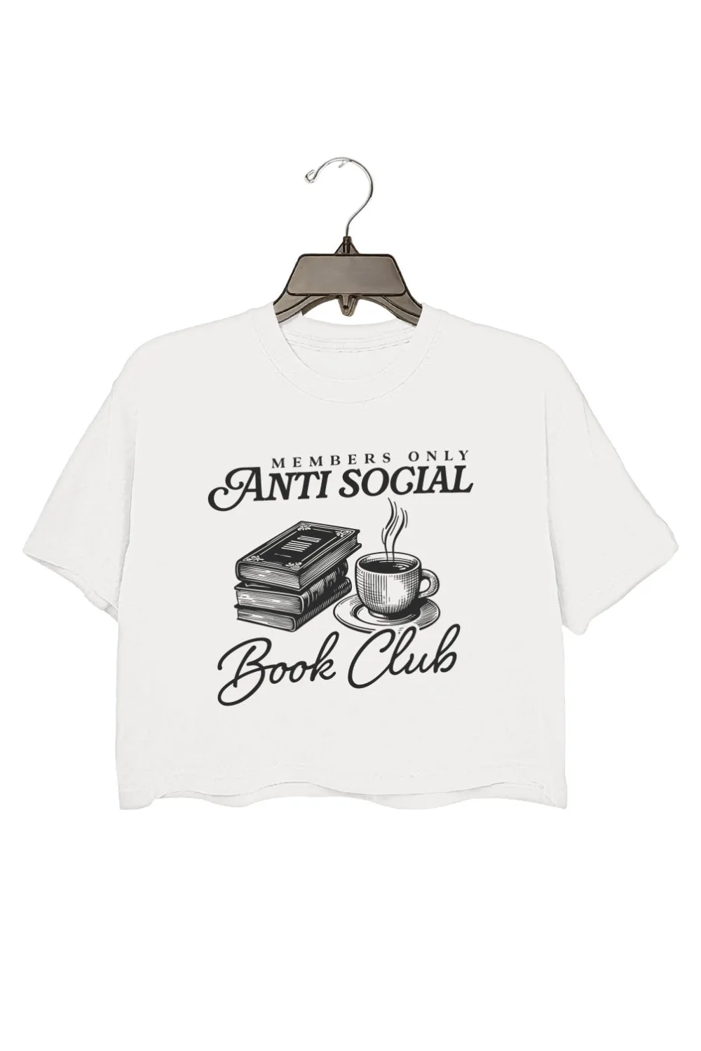 Anti Social Book Club Members Crop Top For Women sold by Fancy Tees