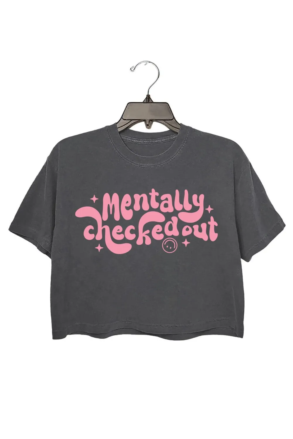 Mentally Checked Out Crop Top For Women sold by Fancy Tees