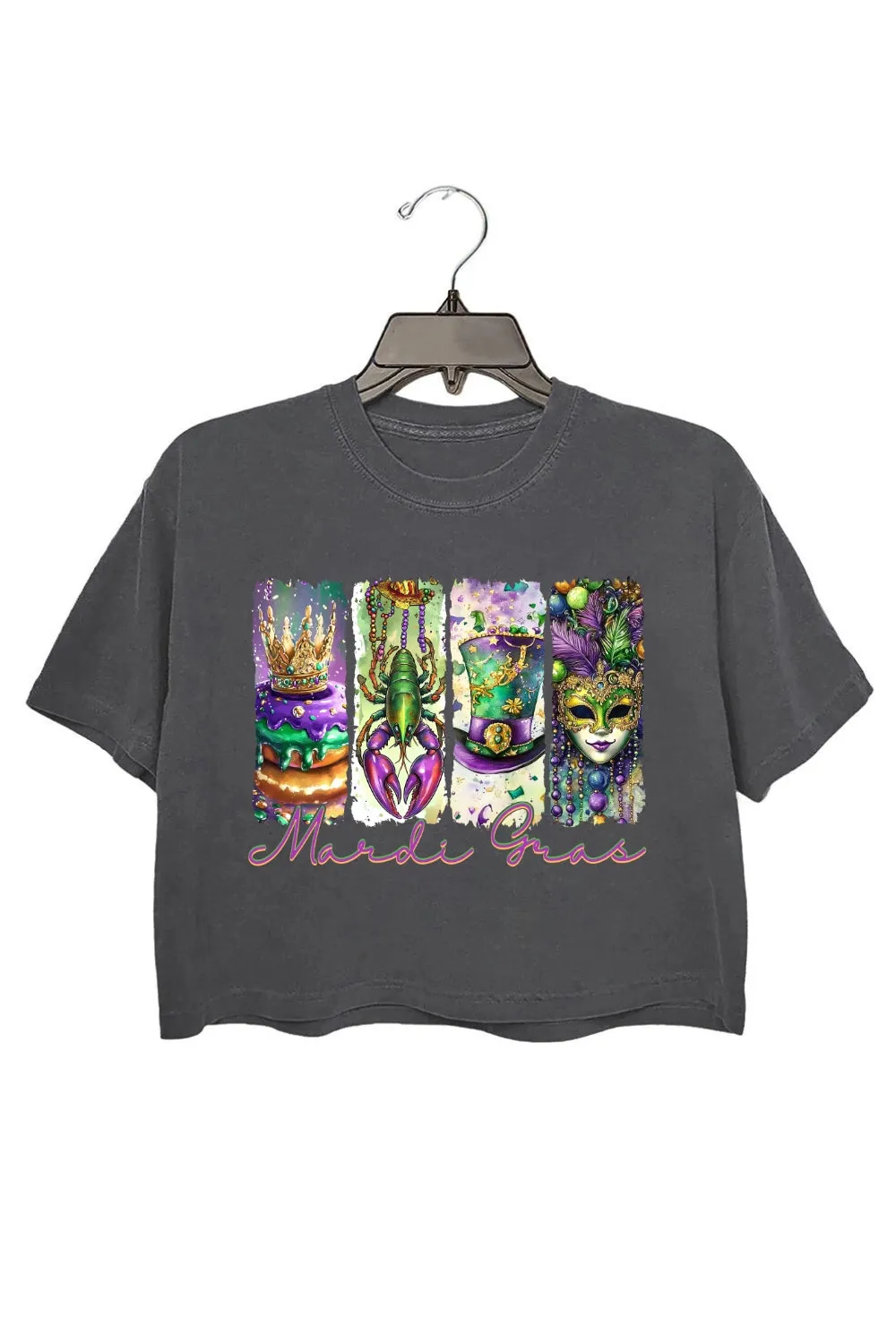 Mardi Gras Crawfish Crop Top For Women sold by Fancy Tees