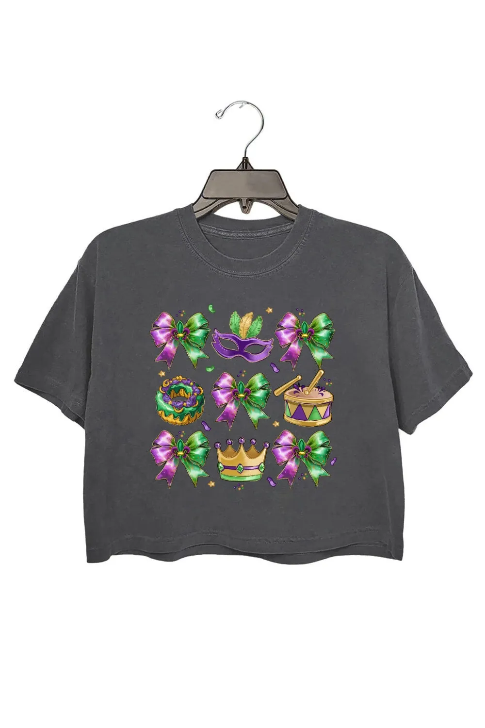 Mardi Gras Festival Coquette Crop Top For Women sold by Fancy Tees