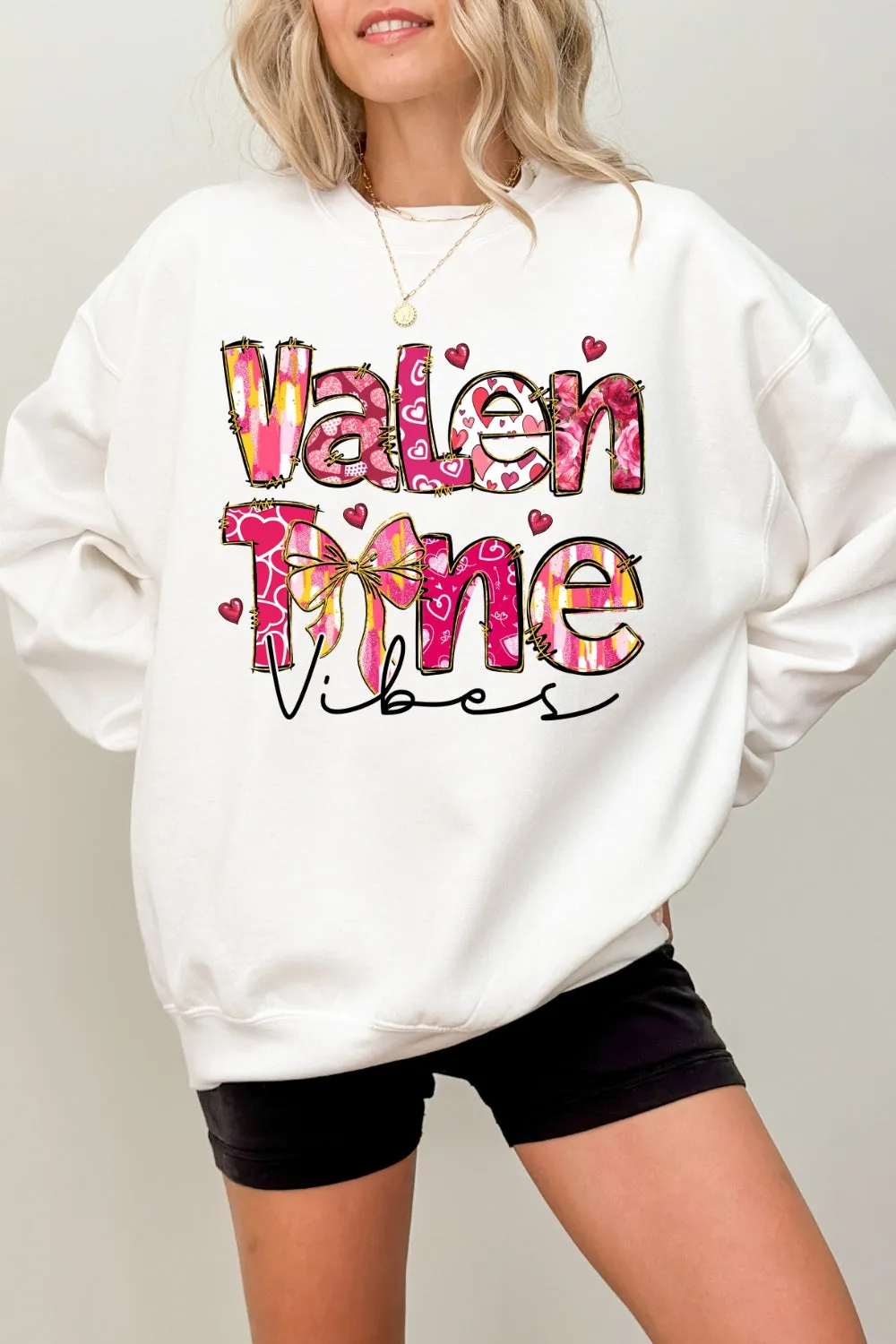 Coquette Valentine Vibes Sweatshirt For Women sold by Fancy Tees