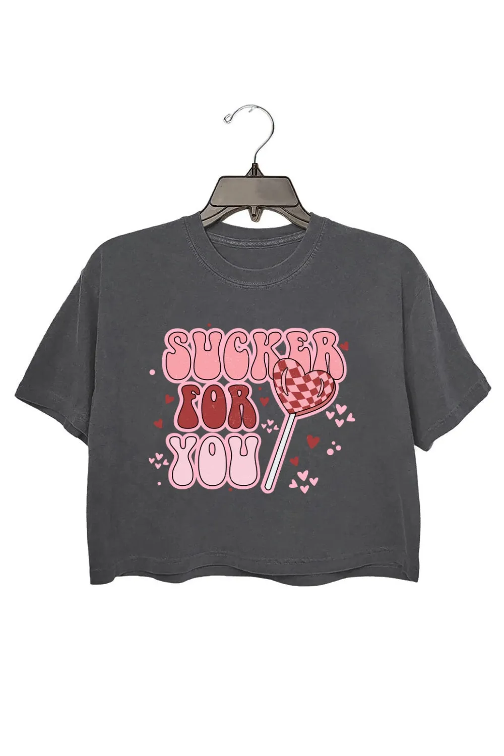 Sucker For You Valentine Crop Top For Women sold by Fancy Tees