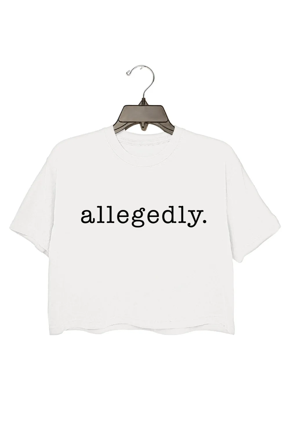 Allegedly Funny Lawyer Crop Top For Women sold by Fancy Tees product image thumbnail 2