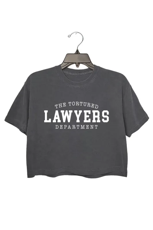 The Tortured Lawyers Department Crop Top For Women sold by Fancy Tees