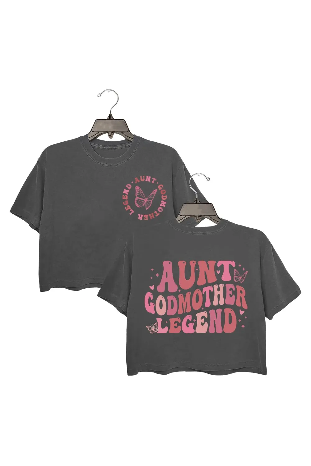 Aunt Godmother Legend Butterfly Crop Top For Women sold by Fancy Tees