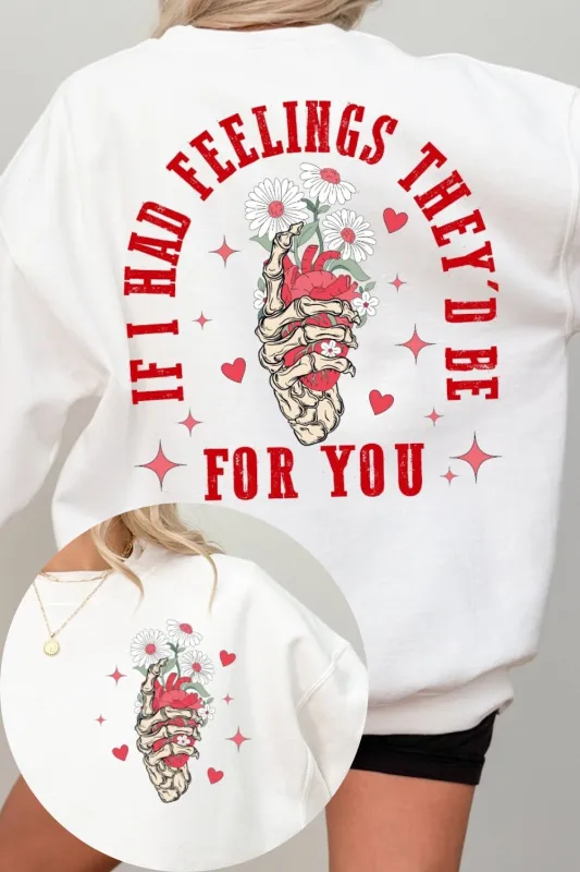 Retro Valentines Skeleton Heart Sweatshirt For Women sold by Fancy Tees
