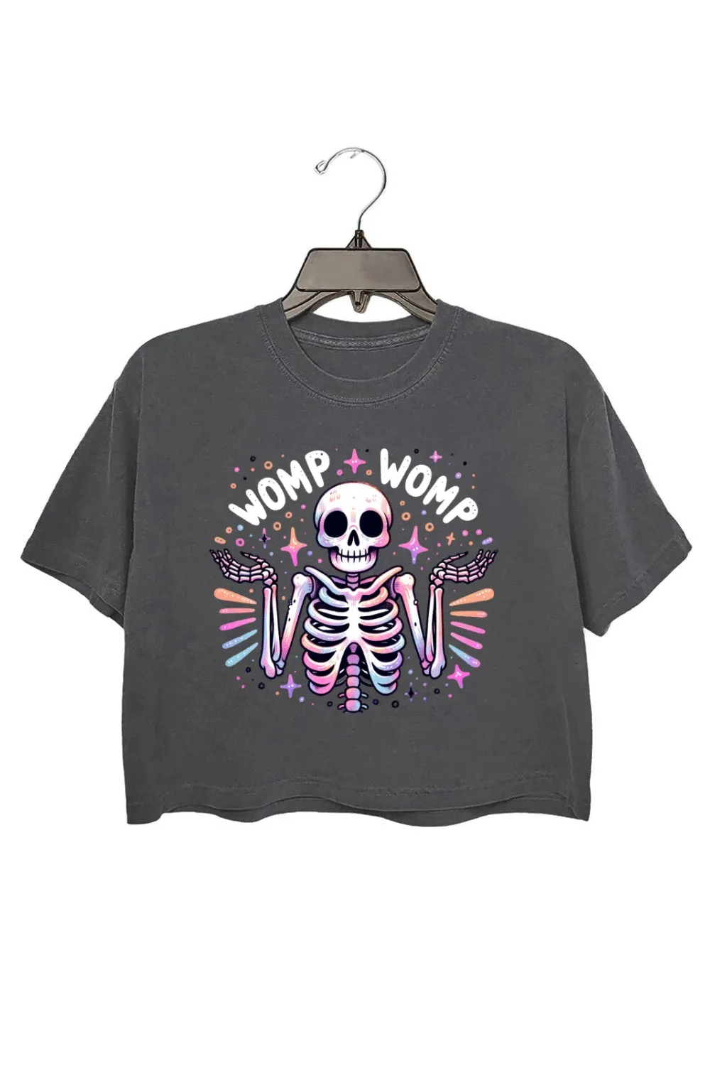Womp Womp Funny Skeleton Crop Top For Women sold by Fancy Tees