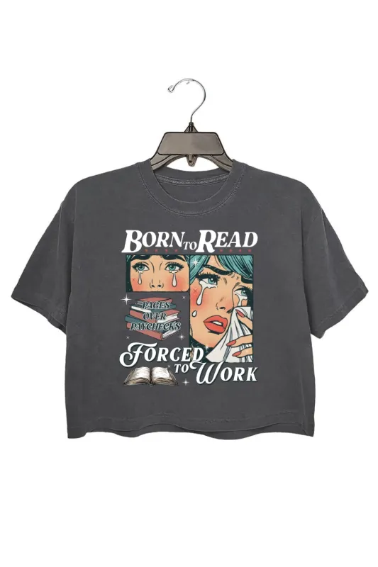 Born To Read Bookish Crop Top For Women sold by Fancy Tees