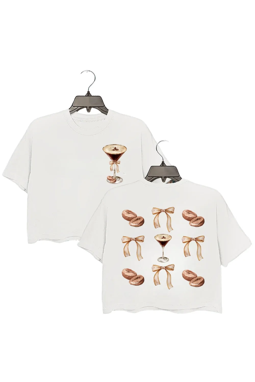 Coquette Espresso Martini Lover Crop Top For Women sold by Fancy Tees product image thumbnail 2