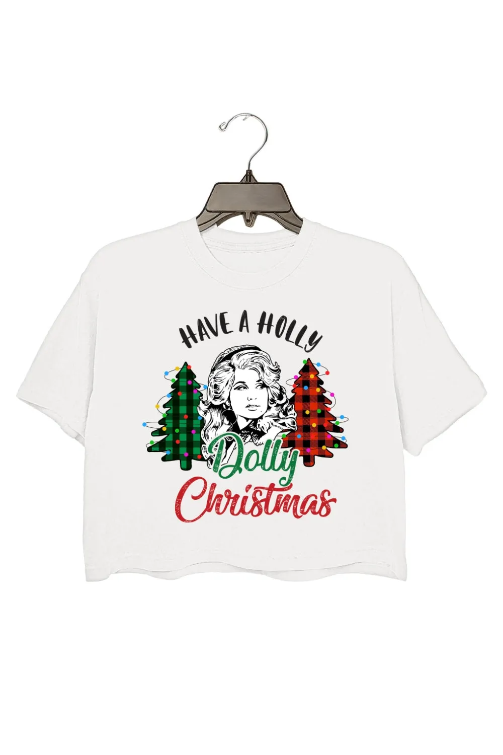 Have A Holly Dolly Christmas Crop Top For Women sold by Fancy Tees