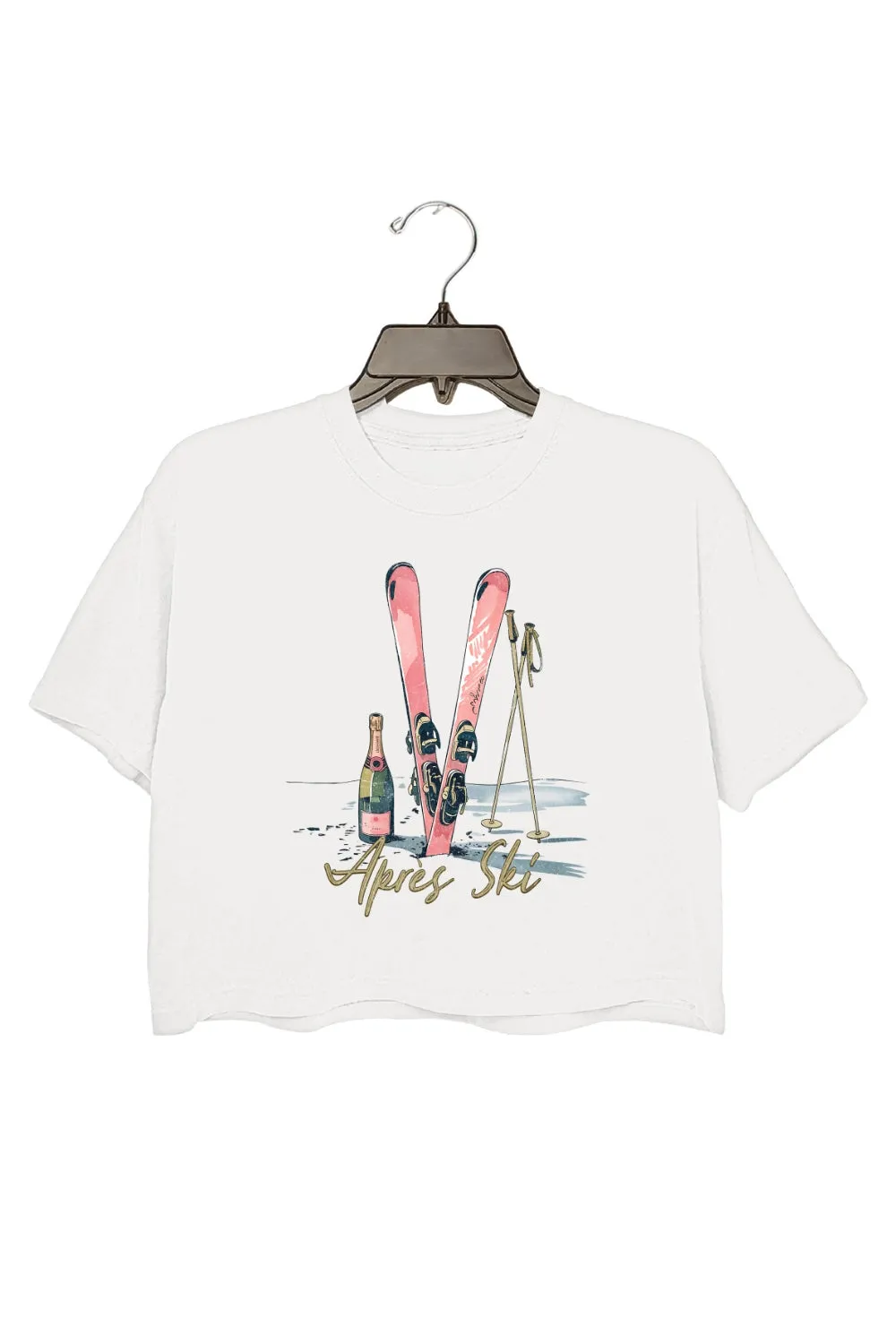 Après Ski Lover Crop Top For Women sold by Fancy Tees product image thumbnail 2