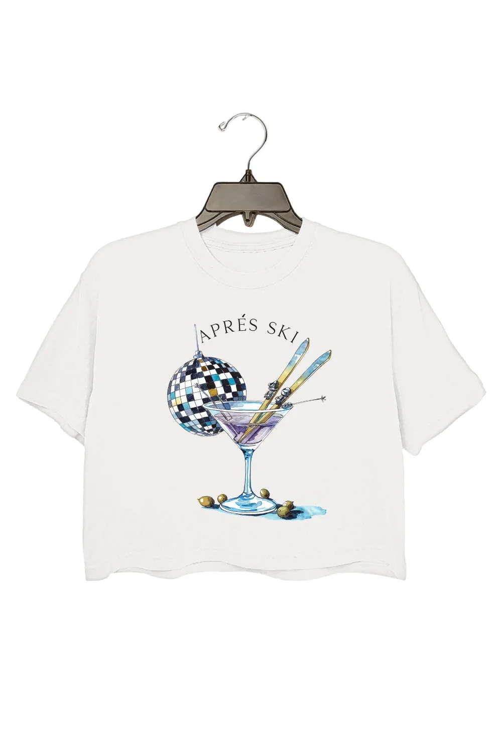 Aprés Ski Club Crop Top For Women sold by Fancy Tees product image thumbnail 2