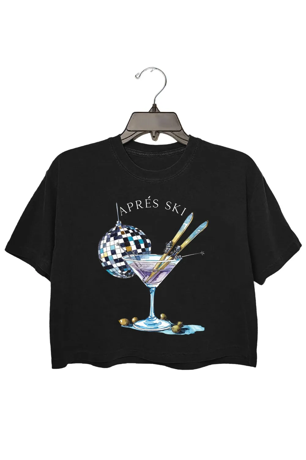 Aprés Ski Club Crop Top For Women sold by Fancy Tees product image thumbnail 3
