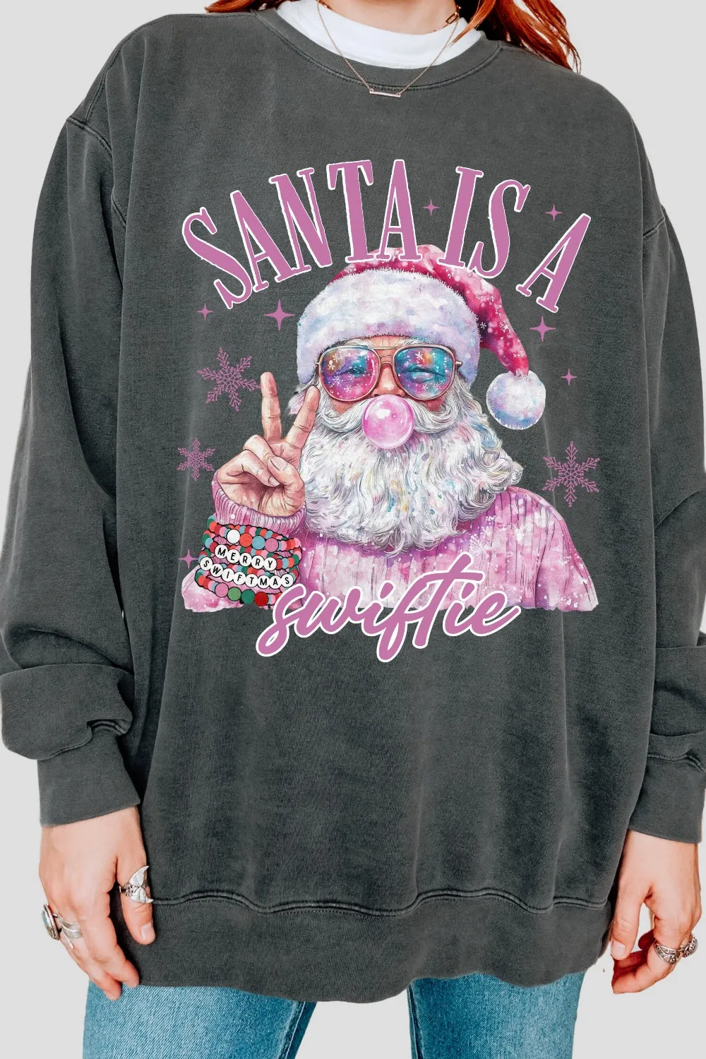 Santa Is A Swiftie Sweatshirt For Women sold by Fancy Tees