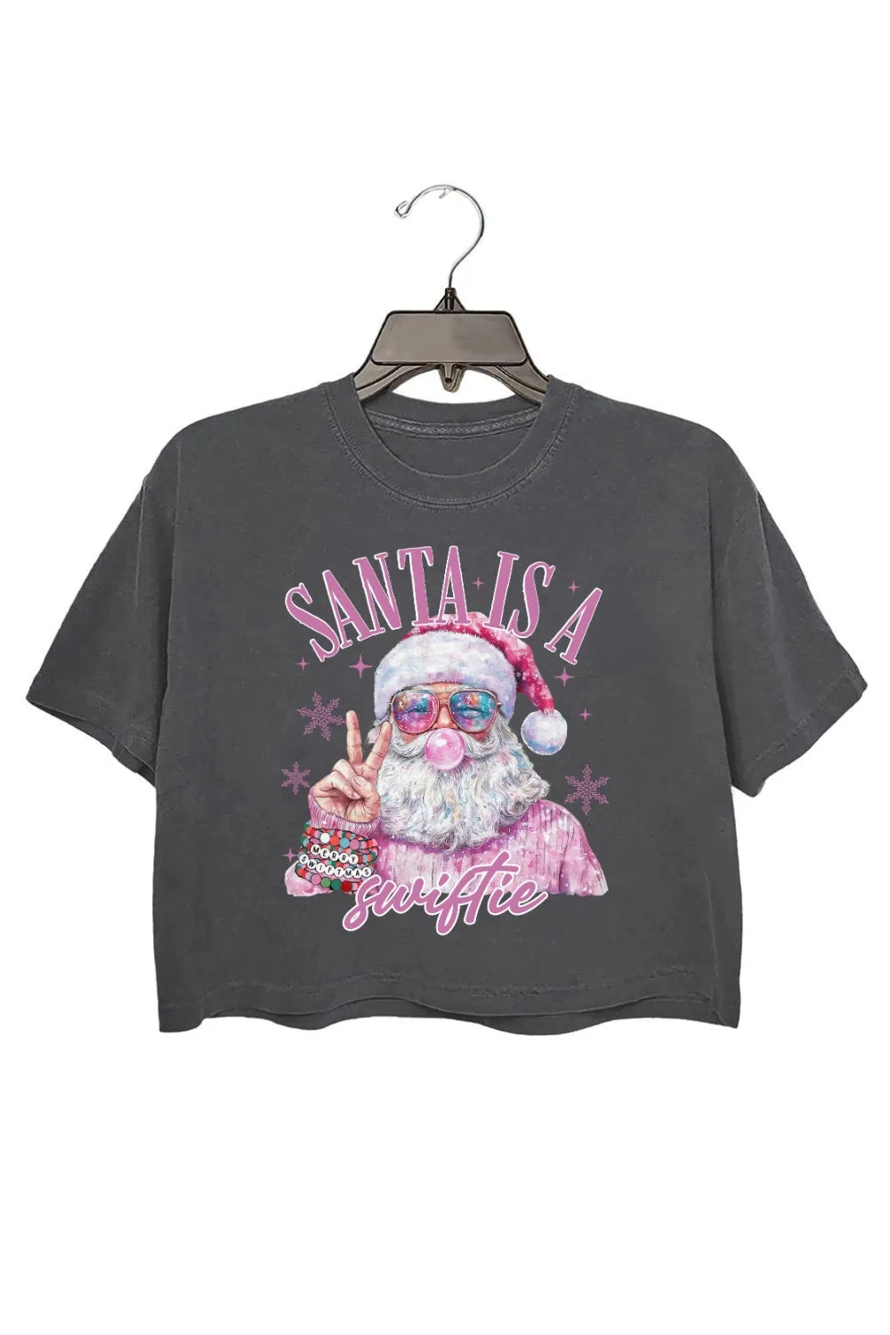 Santa Is A Swiftie Crop Top For Women sold by Fancy Tees