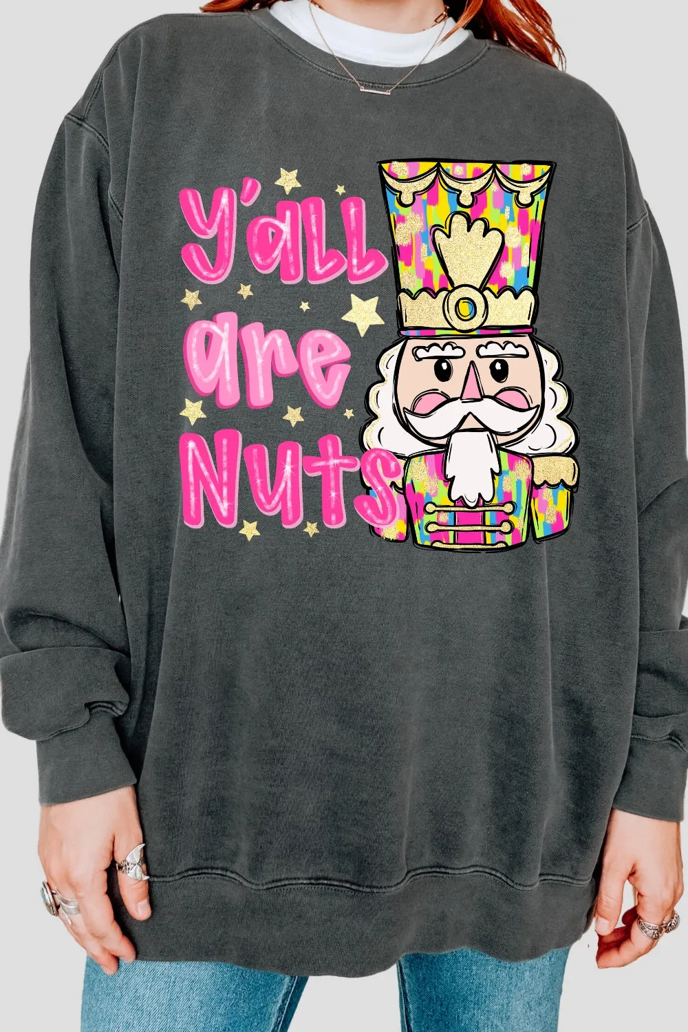 Y'all Are Nuts Christmas Sweatshirt For Women sold by Fancy Tees