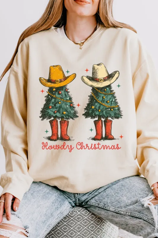 Howdy Christmas Western Sweatshirt For Women sold by Fancy Tees