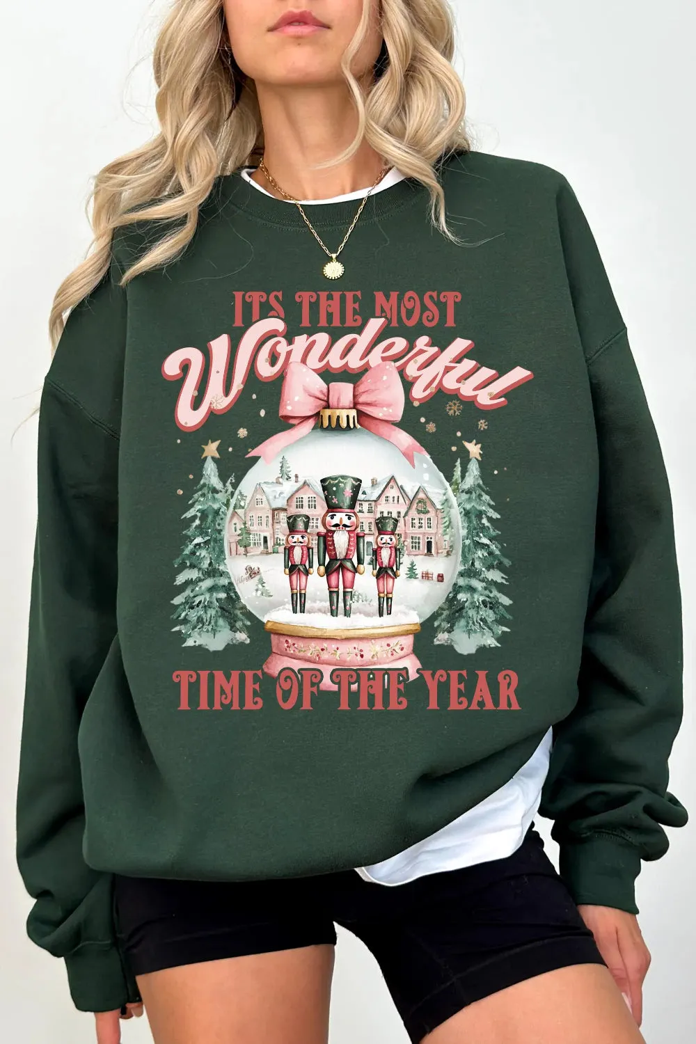 Nutcracker Friends Snow Globe Christmas Sweatshirt For Women sold by Fancy Tees