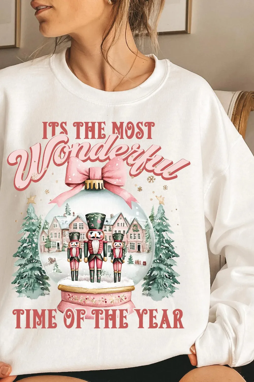 Nutcracker Friends Snow Globe Christmas Sweatshirt For Women sold by Fancy Tees product image thumbnail 4