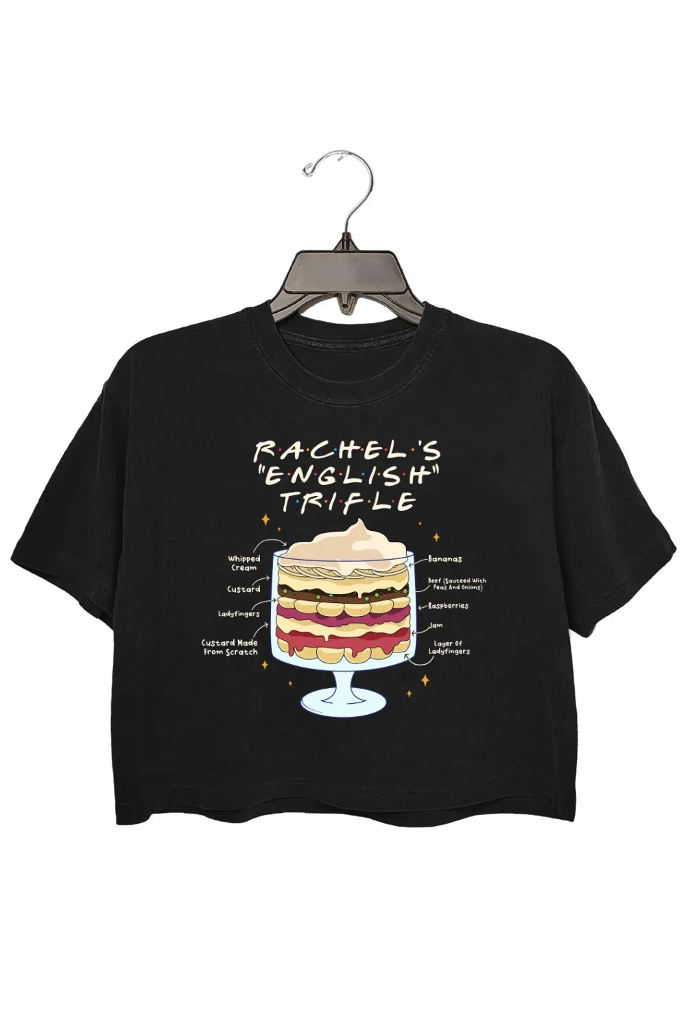 Friends Rachel's Thanksgiving Trifle Crop Top For Women sold by Fancy Tees product image thumbnail 3