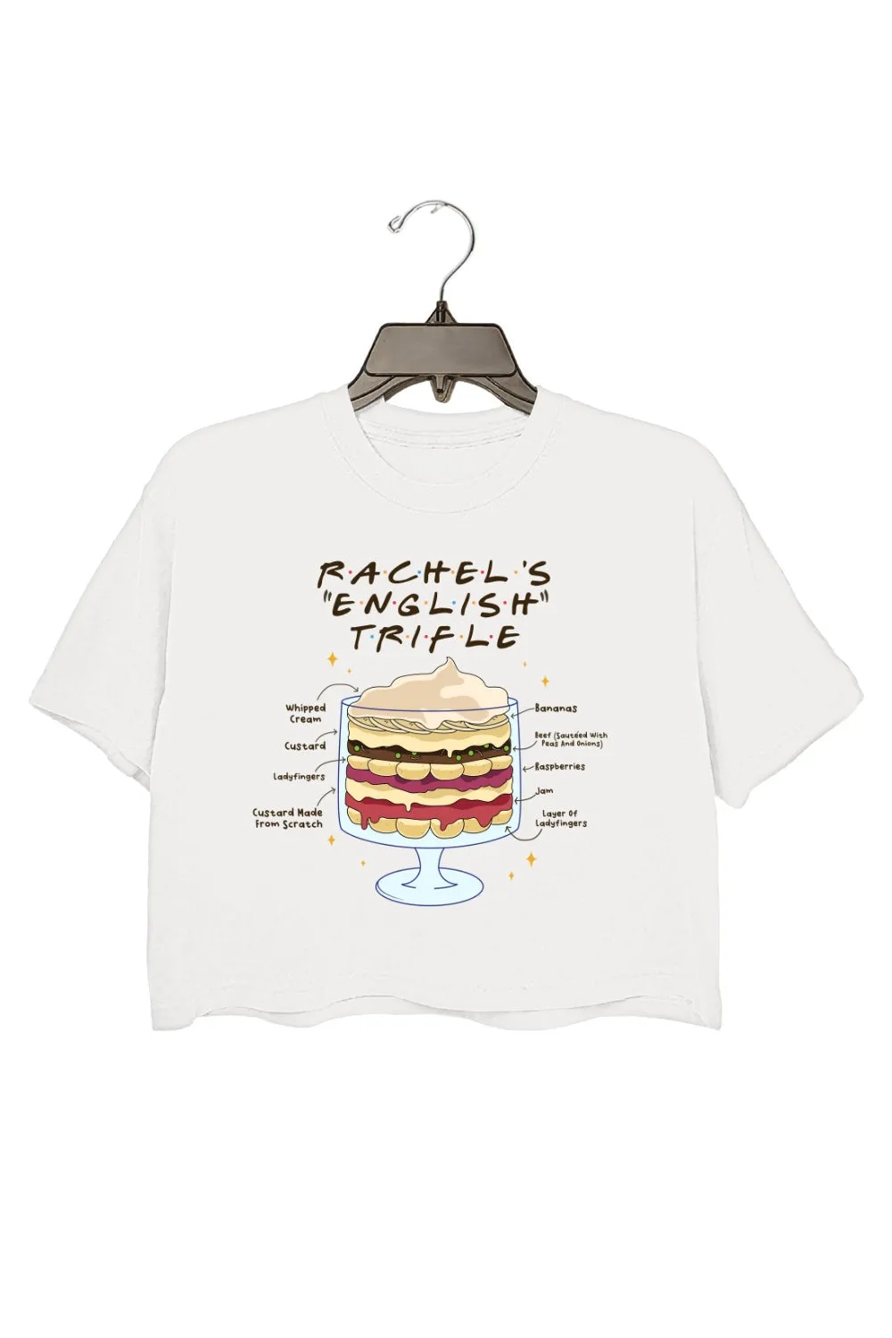 Friends Rachel's Thanksgiving Trifle Crop Top For Women sold by Fancy Tees product image thumbnail 2