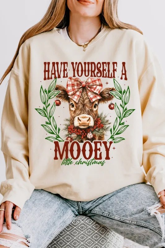 Have Yourself A Mooey Little Christmas Sweatshirt For Women sold by Fancy Tees