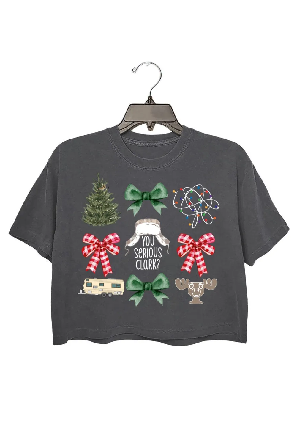 You Serious Clark Christmas Crop Top For Women sold by Fancy Tees