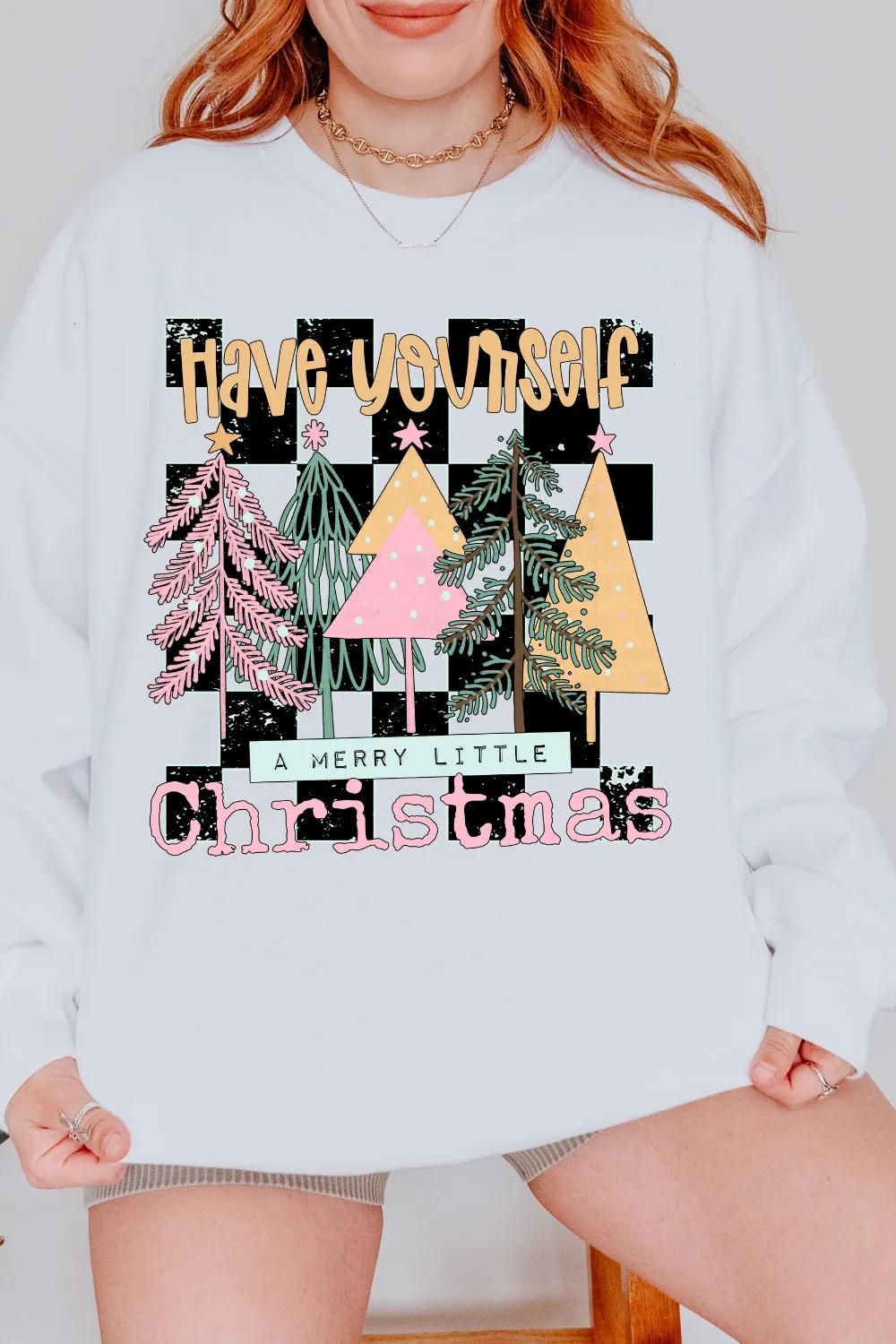 Have Yourself a Merry Little Christmas Sweatshirt For Women sold by Fancy Tees product image thumbnail 3