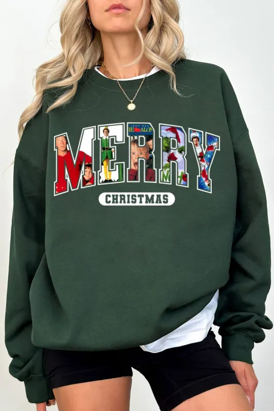 Christmas Movie Characters Sweatshirt For Women sold by Fancy Tees