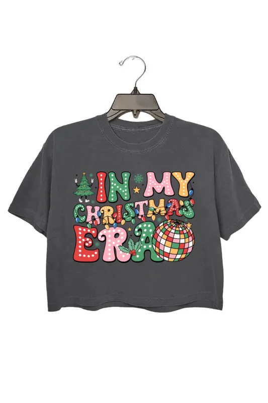 In My Christmas Era Crop Tee For Women sold by Fancy Tees