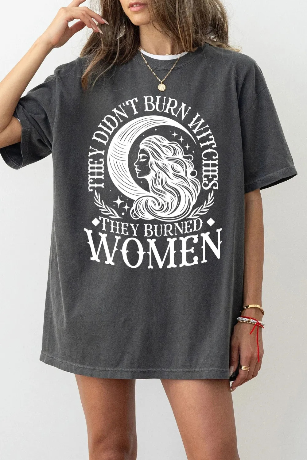 They Didn't Burn Witches Moon Tee For Women sold by Fancy Tees