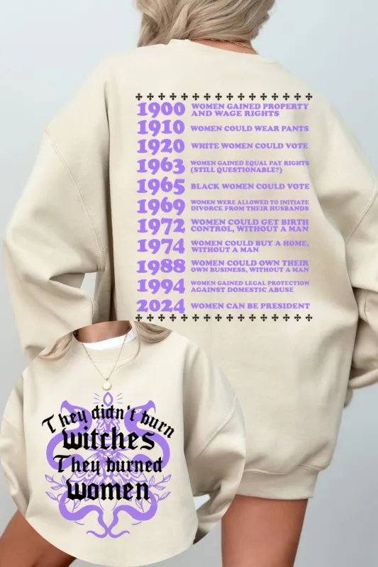 They Didn't Burn Witches Feminist Sweatshirt For Women sold by Fancy Tees