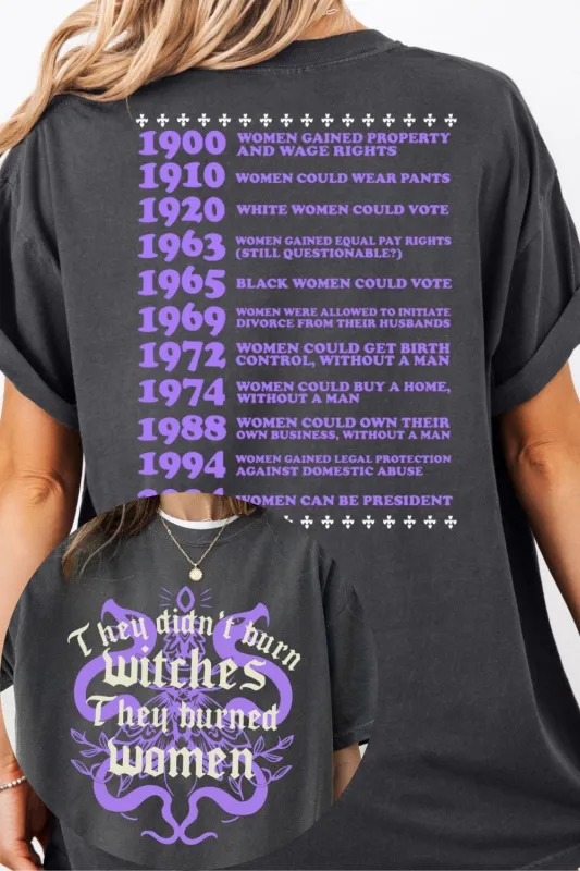 They Didn't Burn Witches Feminist Tee For Women sold by Fancy Tees