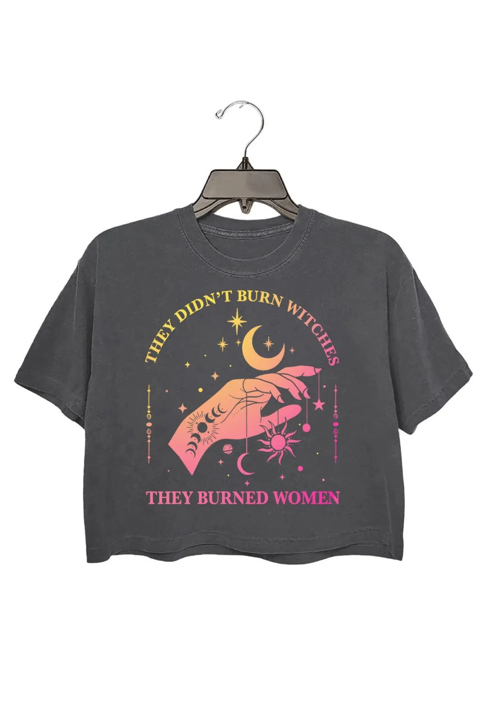 They Didn’t Burn Witches They Burned Women Dates Crop Top For Women sold by Fancy Tees product image thumbnail 2