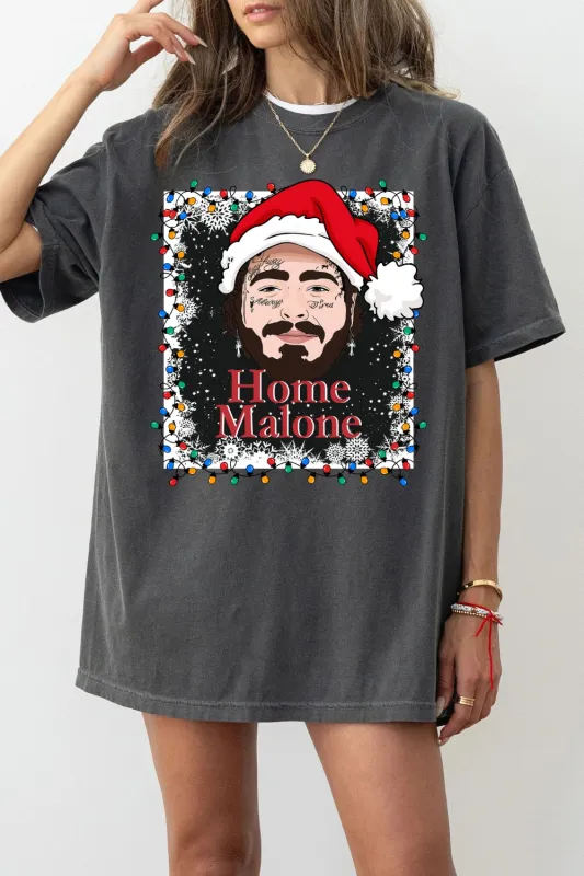 Home Malone Christmas Tee For Women sold by Fancy Tees