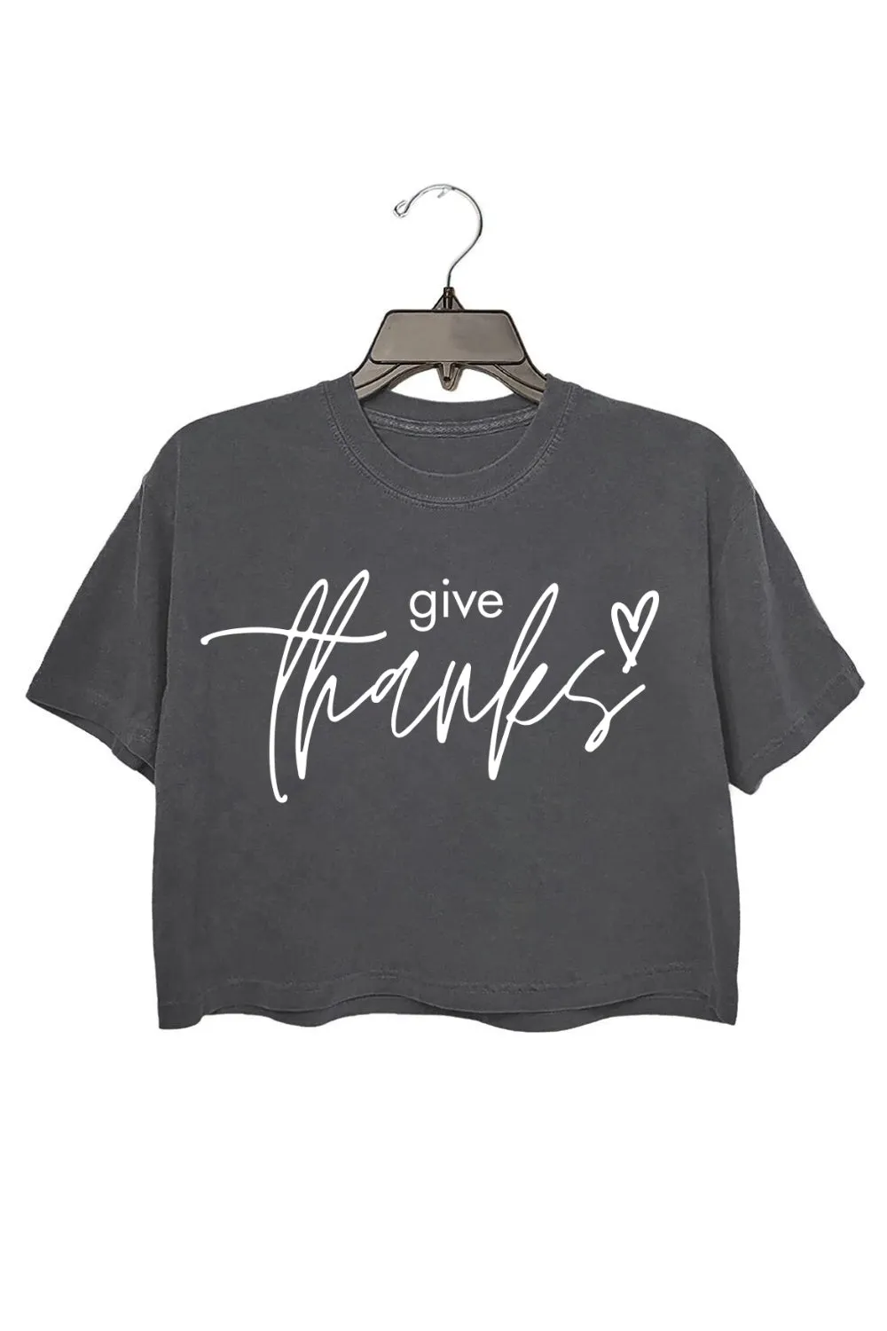Give Thanks Faith Crop Tee For Women sold by Fancy Tees