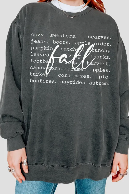 Fall Words Thanksgiving Sweatshirt For Women sold by Fancy Tees