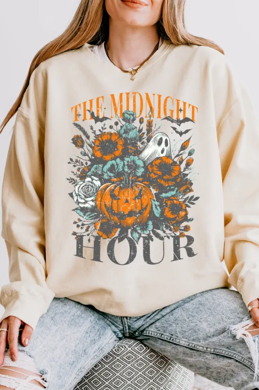 The Midnight Hour Halloween Sweatshirt For Women sold by Fancy Tees