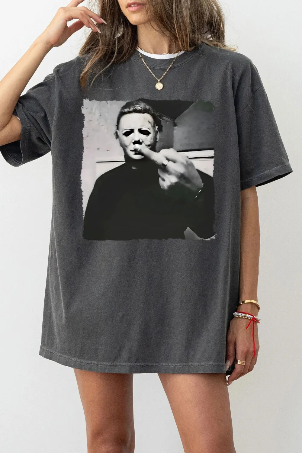 Horror Movie Michael Myers Funny Tee For Women sold by Fancy Tees product image thumbnail 2