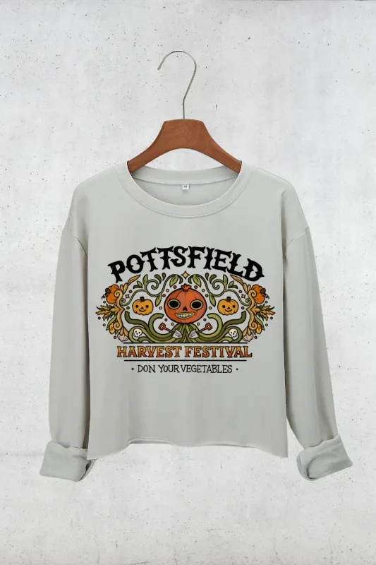 Pottsfield Harvest Festival Crop Sweatshirt For Women sold by Fancy Tees