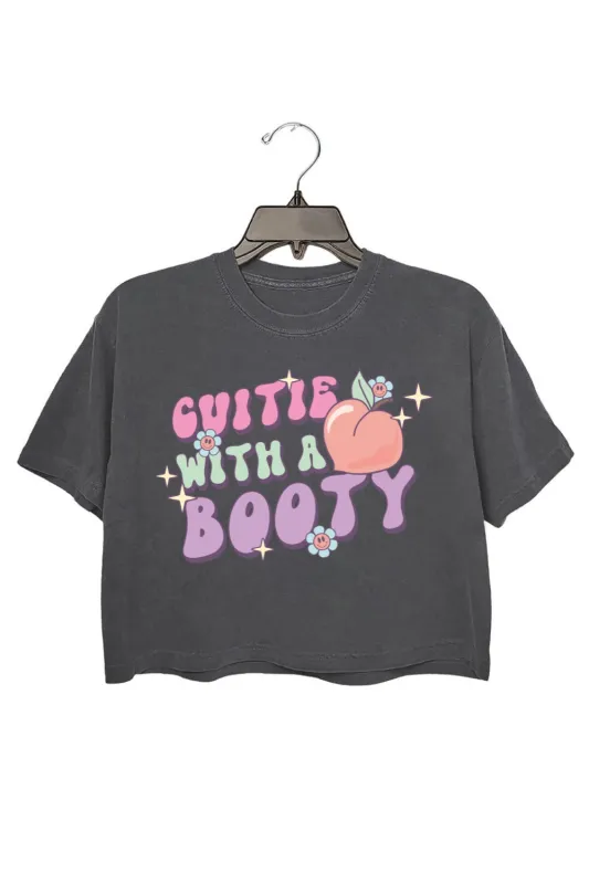 Cutie With A Booty Crop Top For Women sold by Fancy Tees
