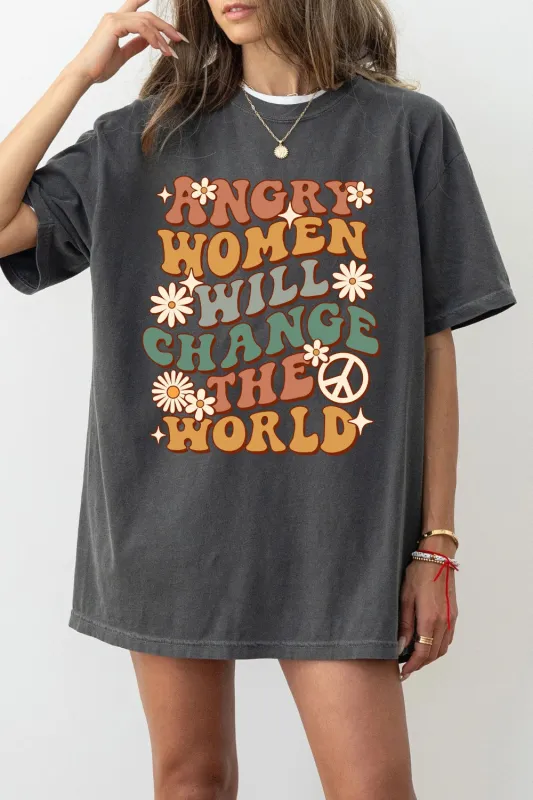 Angry Women Will Change the World Tee For Women sold by Fancy Tees