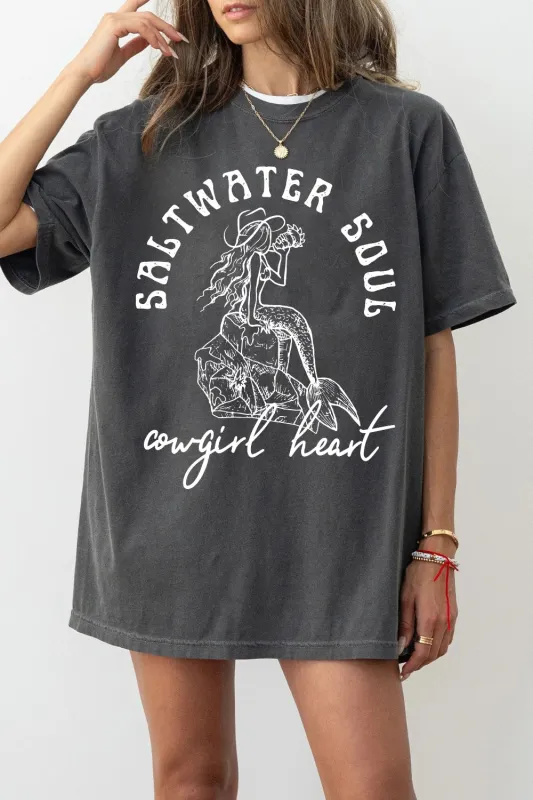 Saltwater Soul Cowgirl Heart Tee For Women sold by Fancy Tees