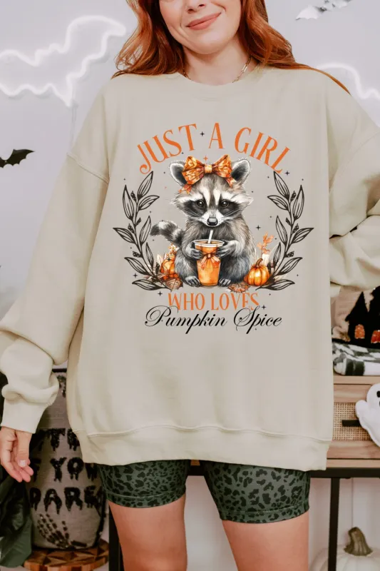Just A Girl Who Loves Pumpkin Spice Sweatshirt For Women sold by Fancy Tees